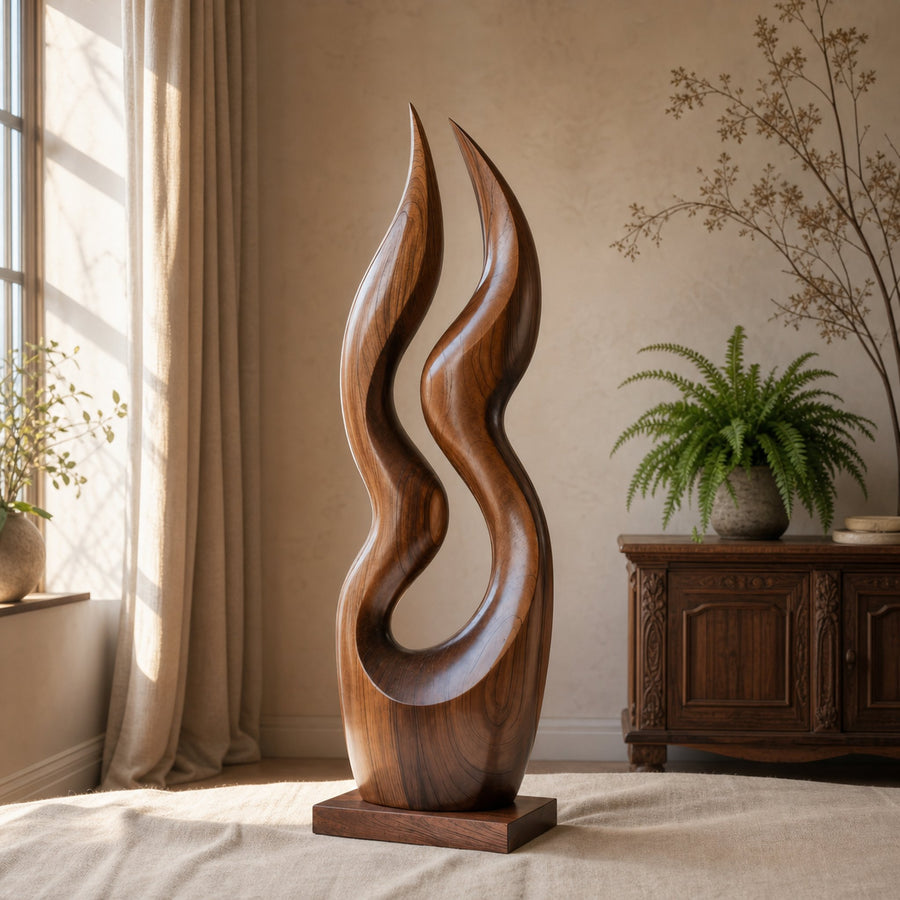 Farmhouse Handcrafted Sculpture For Patio Decor