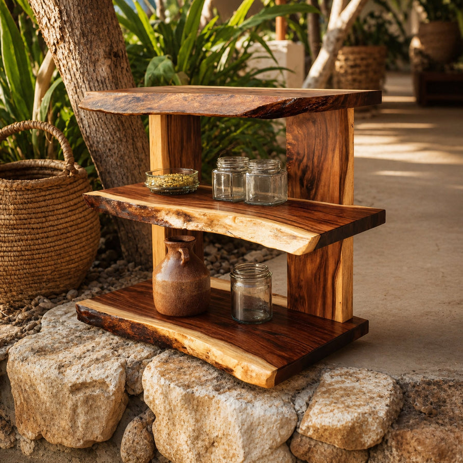 Farmhouse Handmade Spice Shelf For Kitchen Storage And Rustic Wall Decor