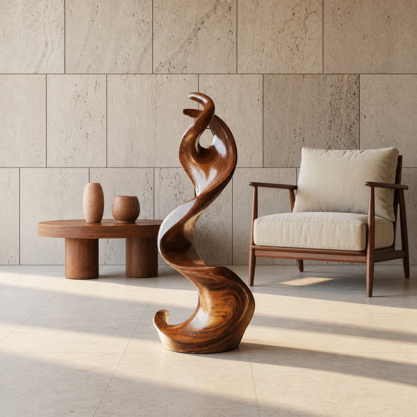 Farmhouse Large Twisted Spiral Floor Art For Living Room - product view 6