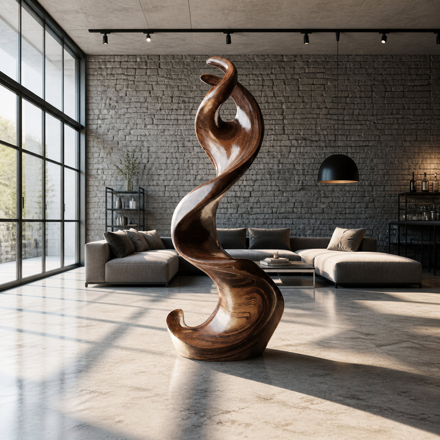Farmhouse Large Twisted Spiral Floor Art For Living Room - product view 7