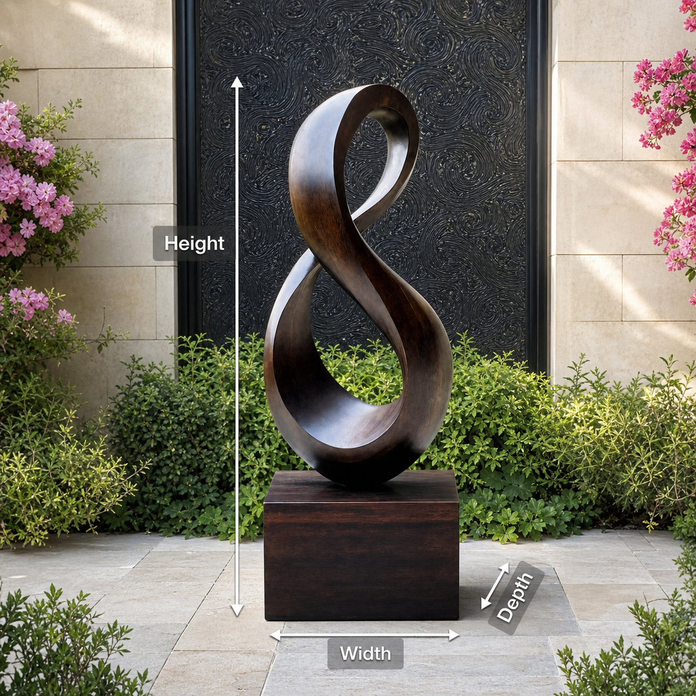 Farmhouse Large Wooden Sculpture For Living Room Accent - product view 8