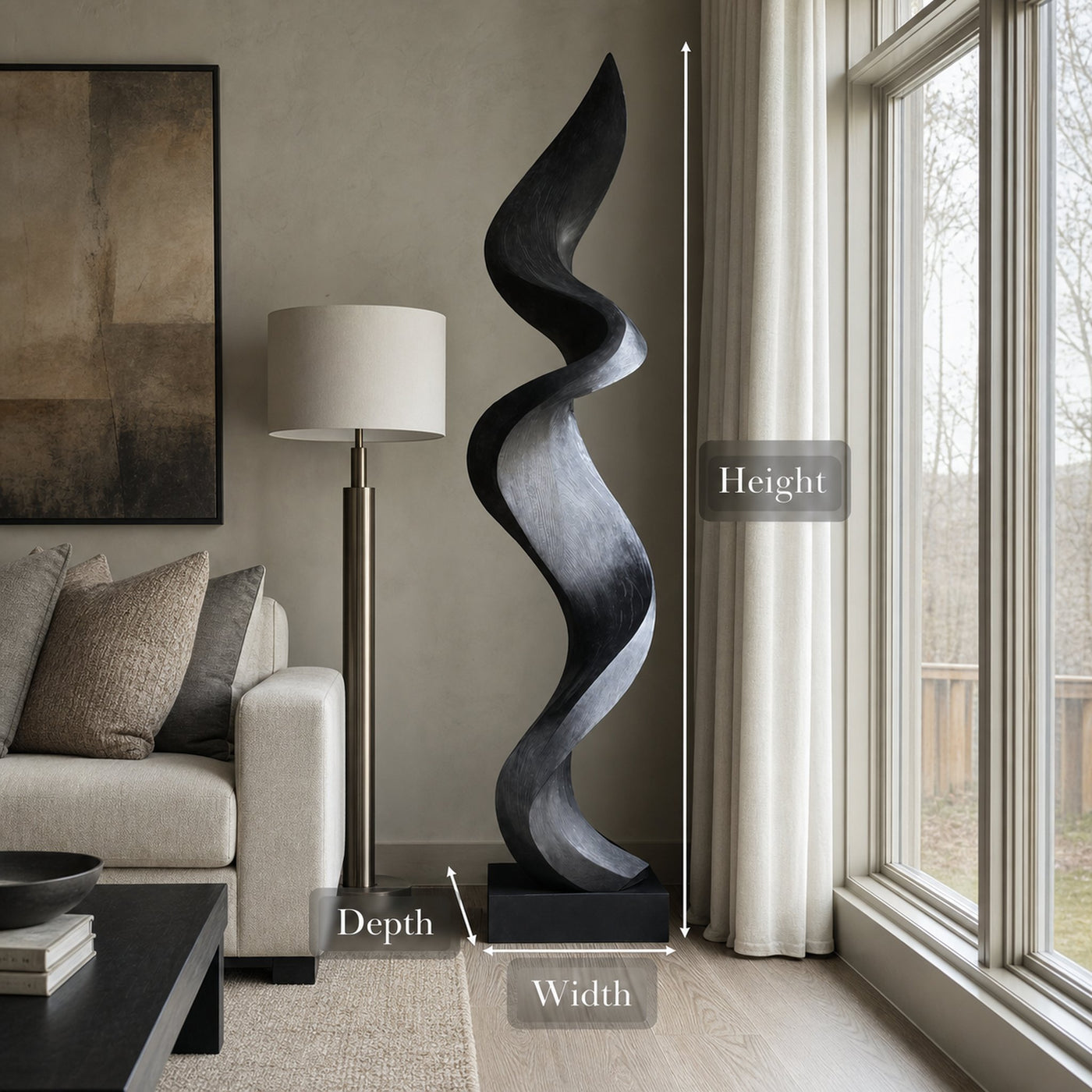 Farmhouse Large Wooden Sculpture For Outdoor Decoration - product view 6