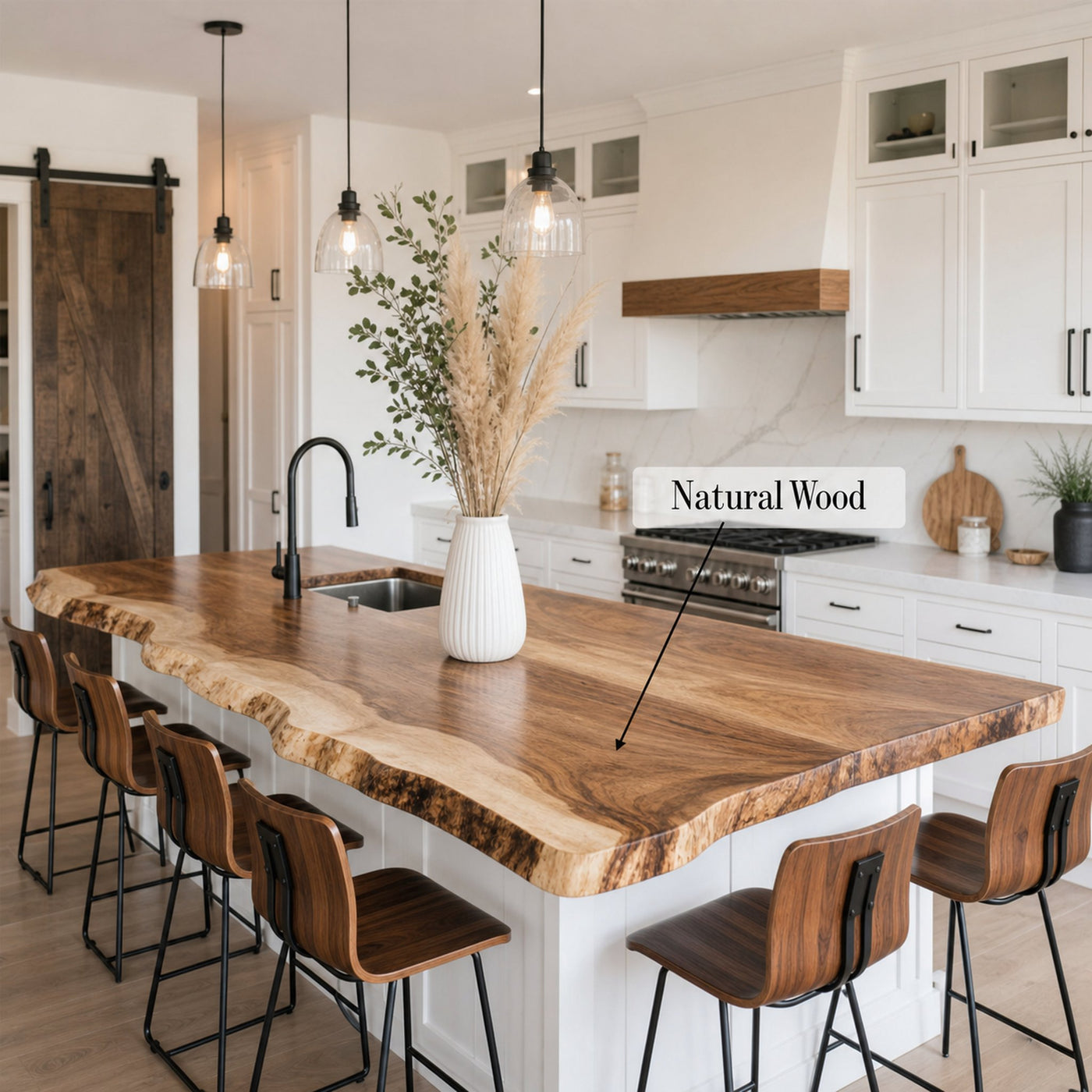 Farmhouse Live Edge Countertop Unique Kitchen Style - product view 6