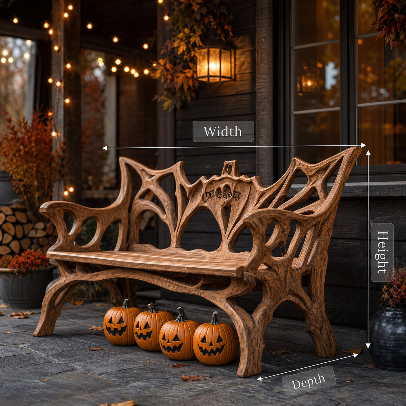 Farmhouse Live Edge Outdoor Bench For Country Style Outdoor Design - product view 6