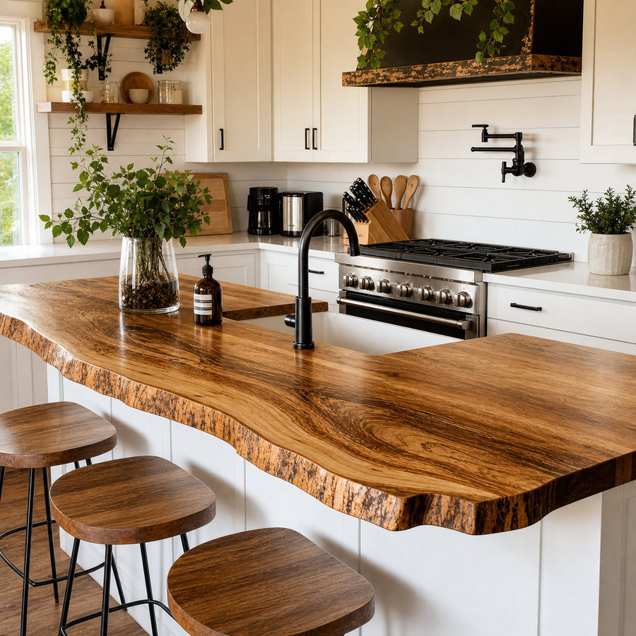 Farmhouse Live Edge Tabletop Best Dining Style