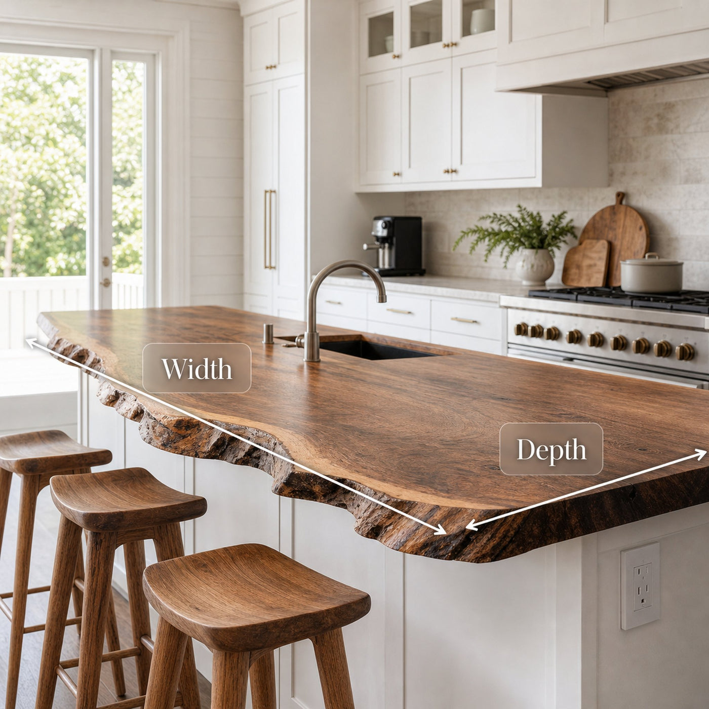Farmhouse Live Edge Tabletop For Dining Room - product view 6