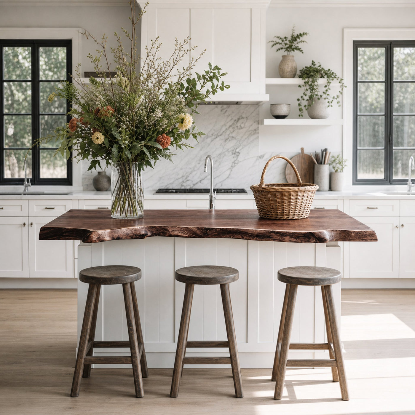 Farmhouse Live Edge Tabletop For Dining Room Decor - product view 6