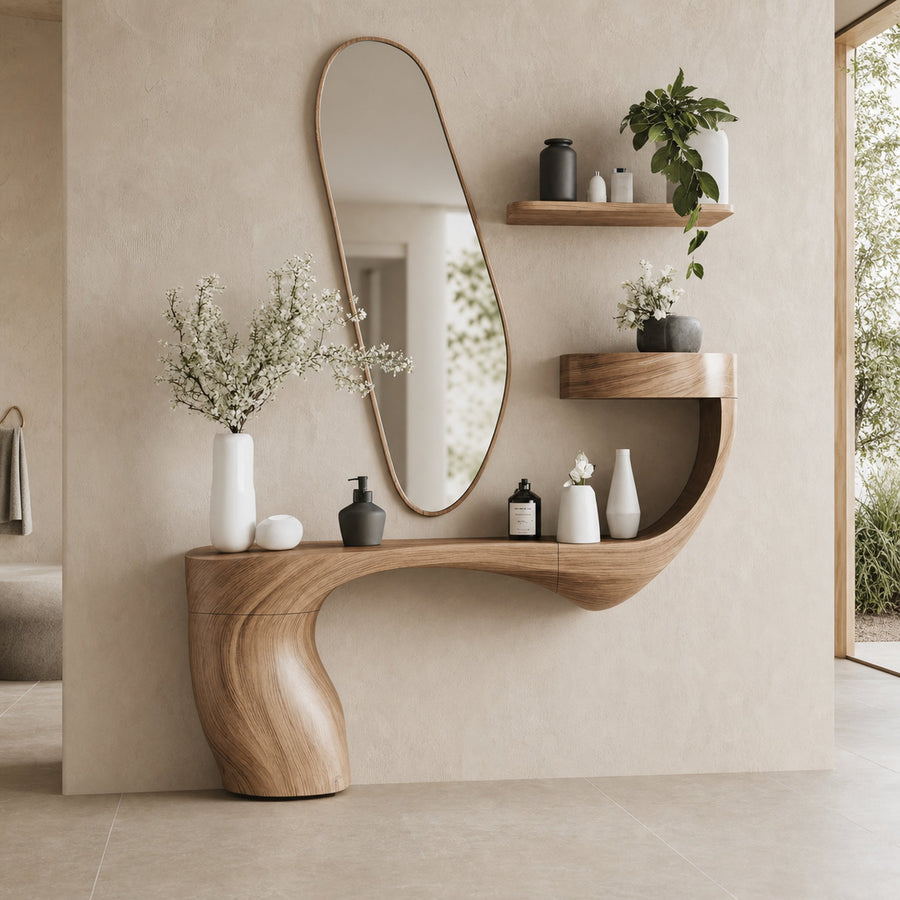 Farmhouse Live Edge Vanity for Modern Bathroom Decor