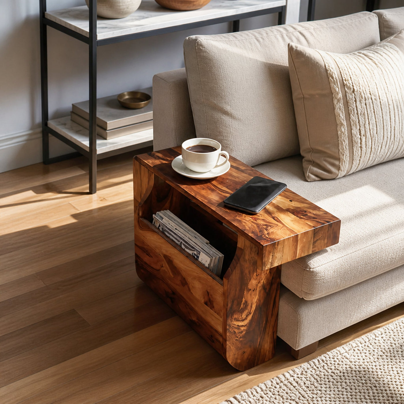Farmhouse Solid Wood Armrest For Living Room Design - product view 6