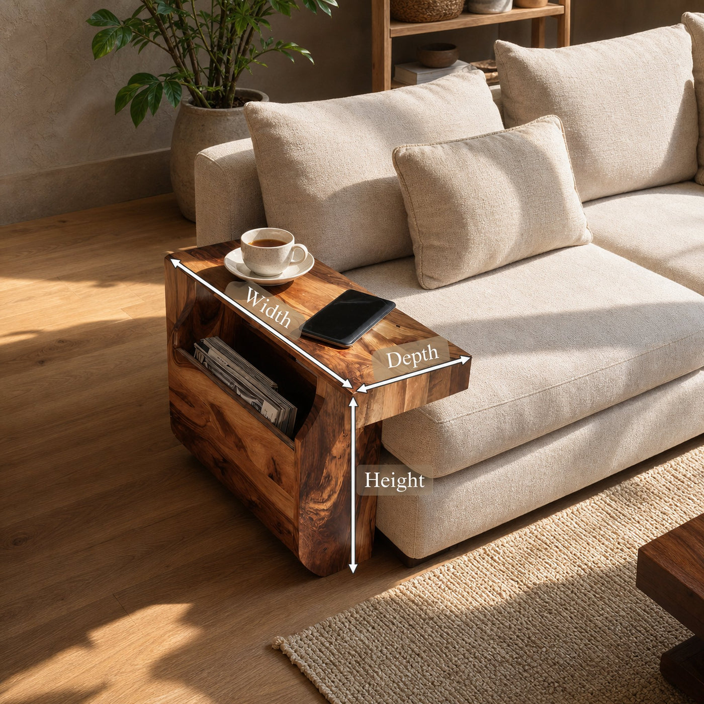Farmhouse Solid Wood Armrest For Living Room Design - product view 8