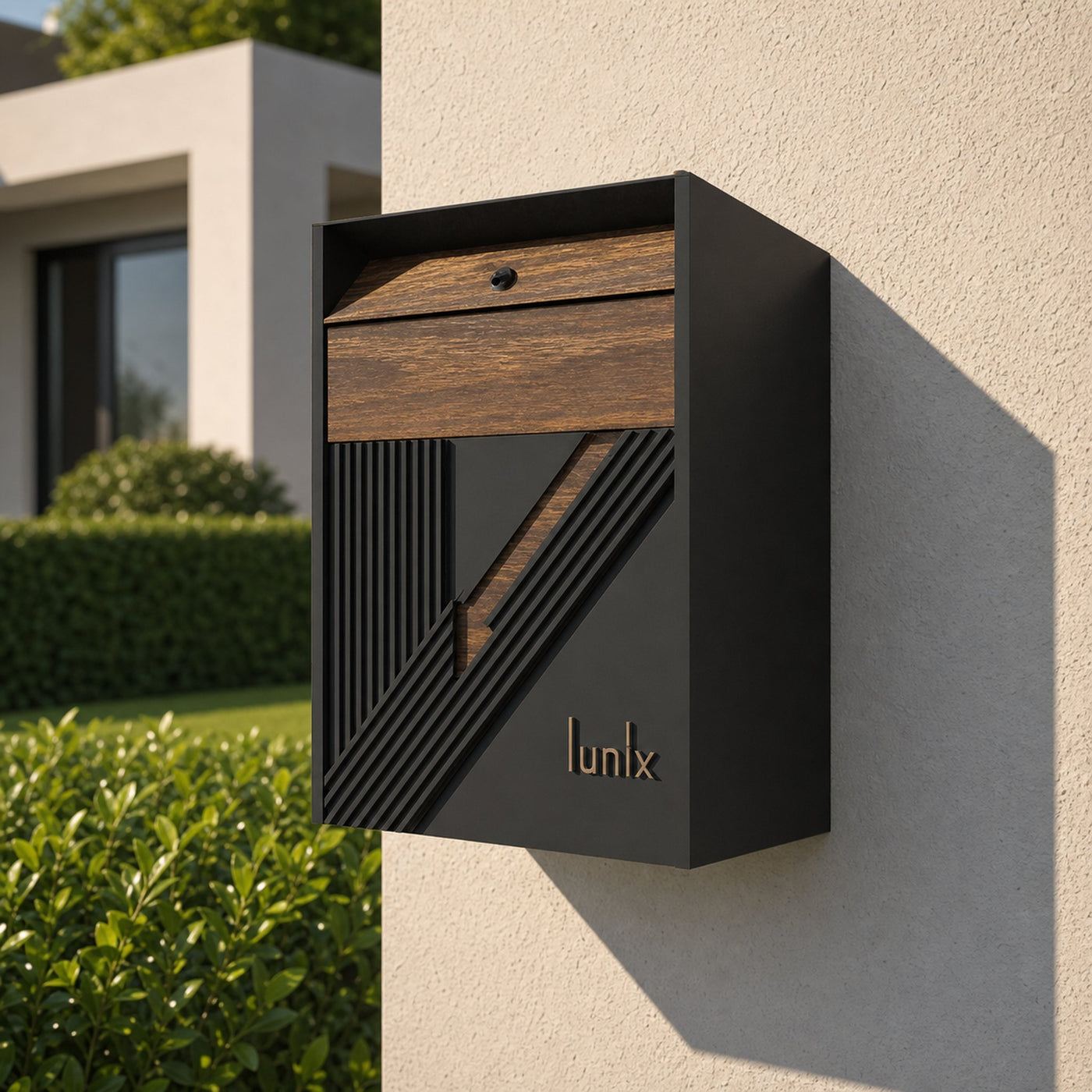Farmhouse Solid Wood Sculpture Mailbox For Patio Yard Decoration - product view 6