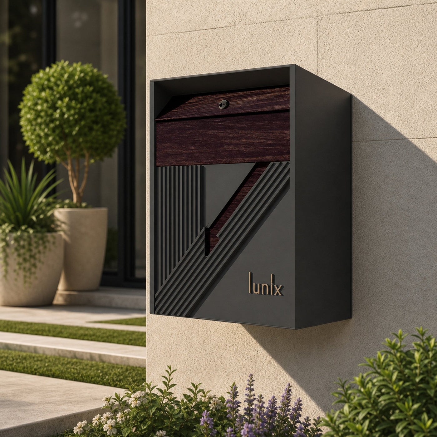 Farmhouse Solid Wood Sculpture Mailbox For Patio Yard Decoration - product view 7