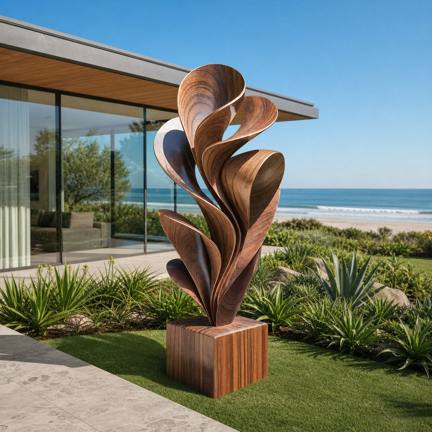 Farmhouse Solid Wood Sculpture Outdoor Garden Decoration - product view 6