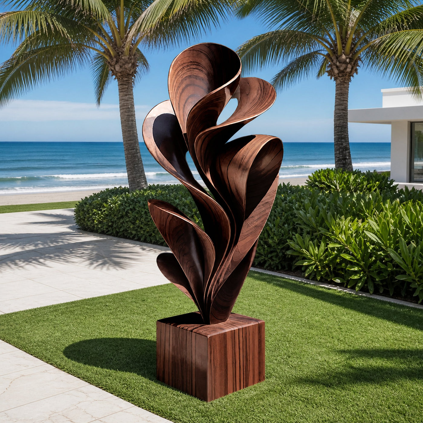 Farmhouse Solid Wood Sculpture Outdoor Garden Decoration - product view 7