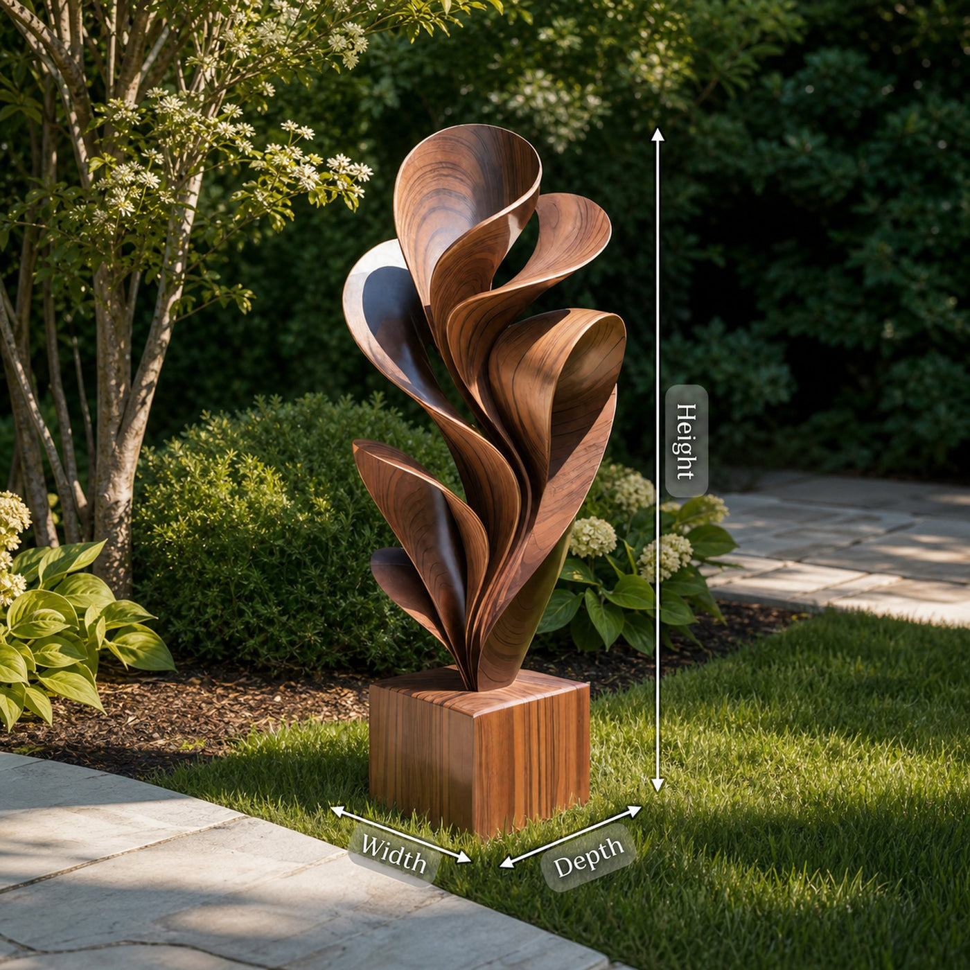 Farmhouse Solid Wood Sculpture Outdoor Garden Decoration - product view 8