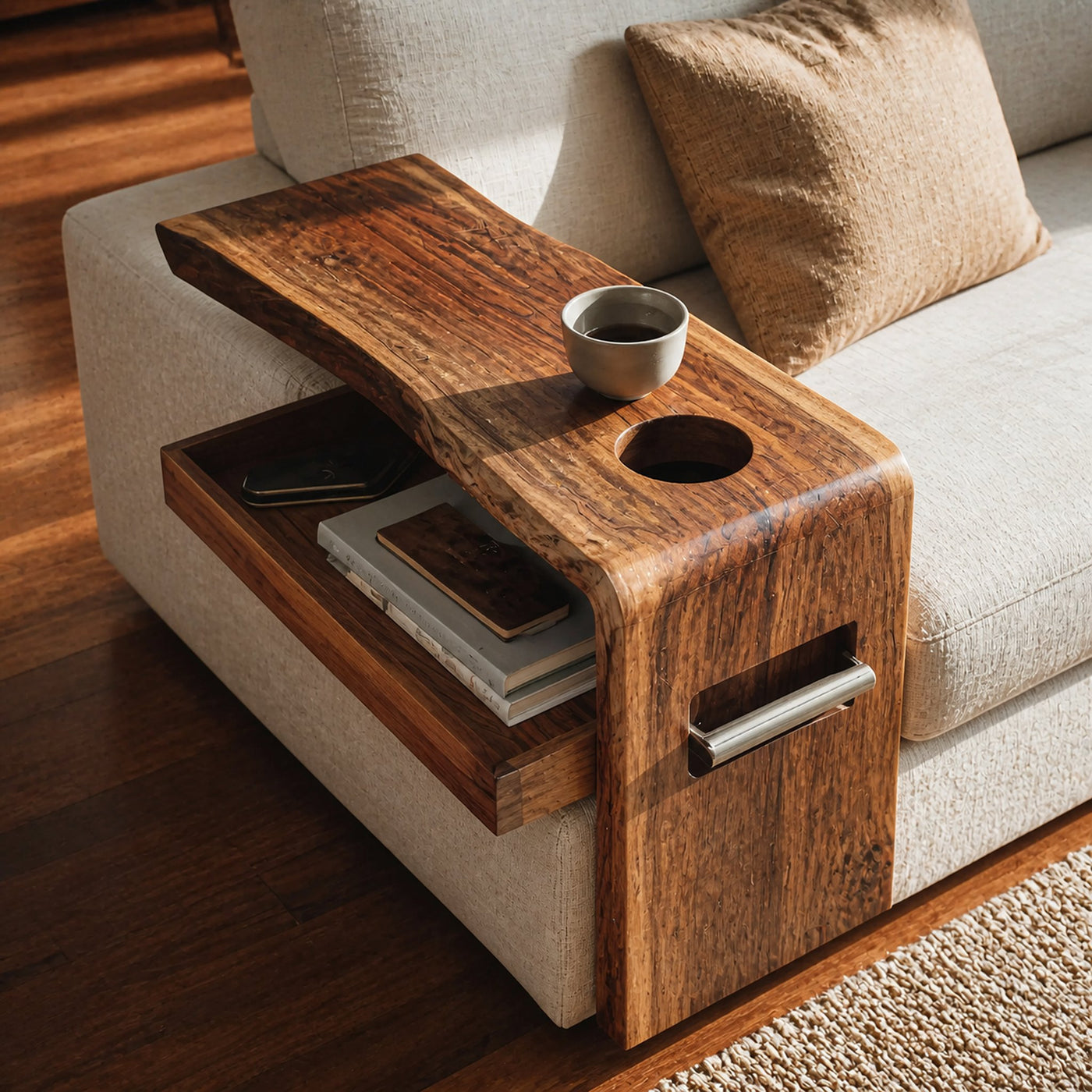 Farmhouse Solid Wood Side Table For Furniture Accent