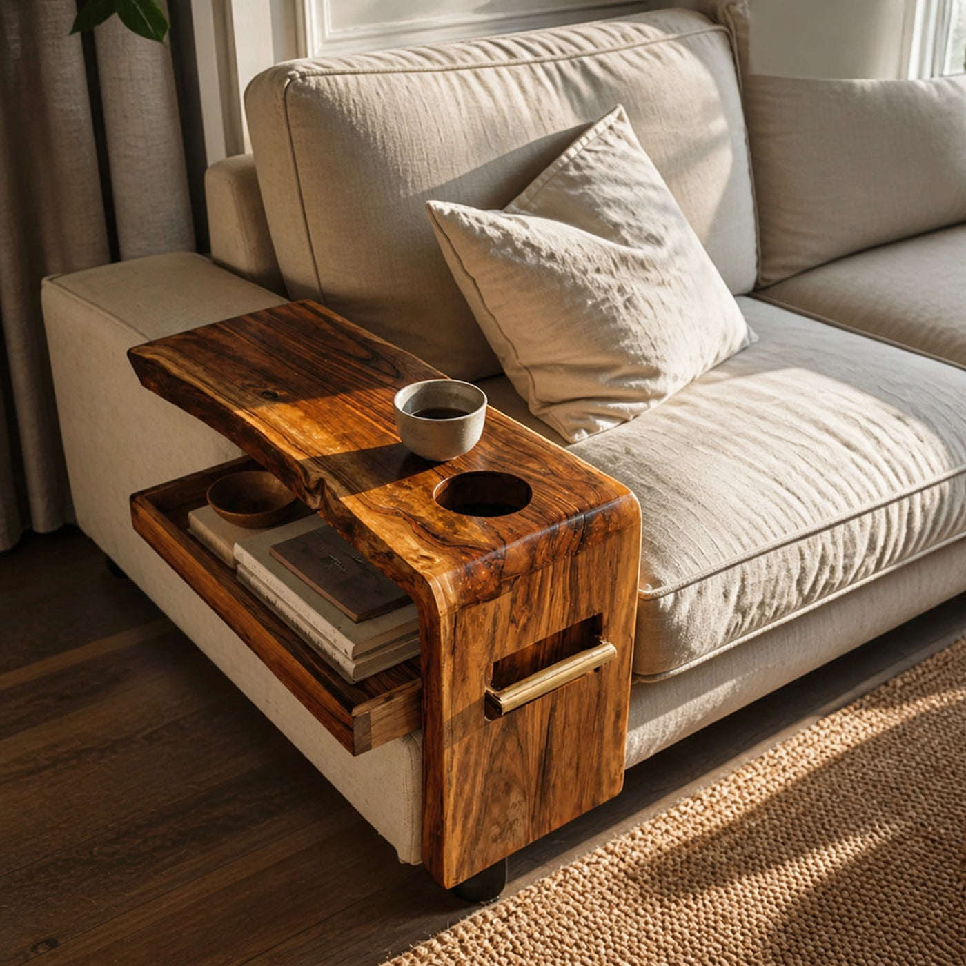 Farmhouse Solid Wood Side Table For Furniture Accent - product view 6