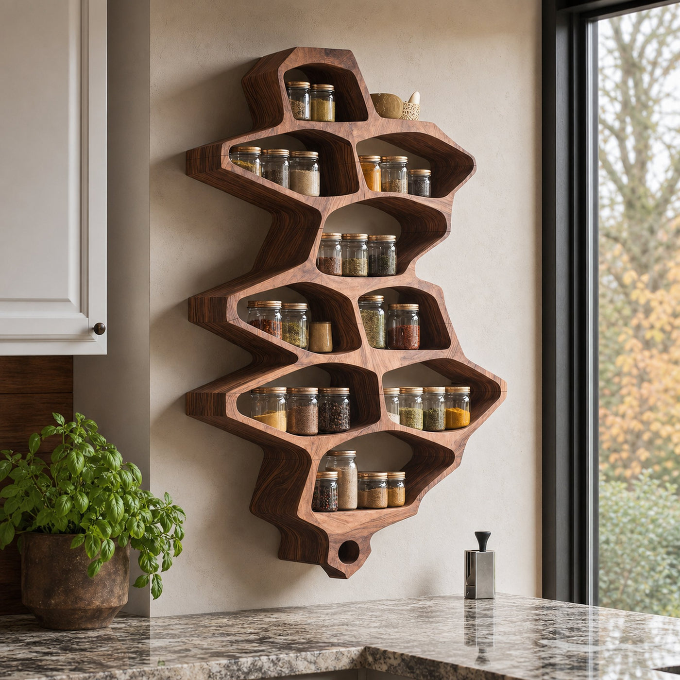 Farmhouse Style Spice Storage Cabinet For Kitchen Use