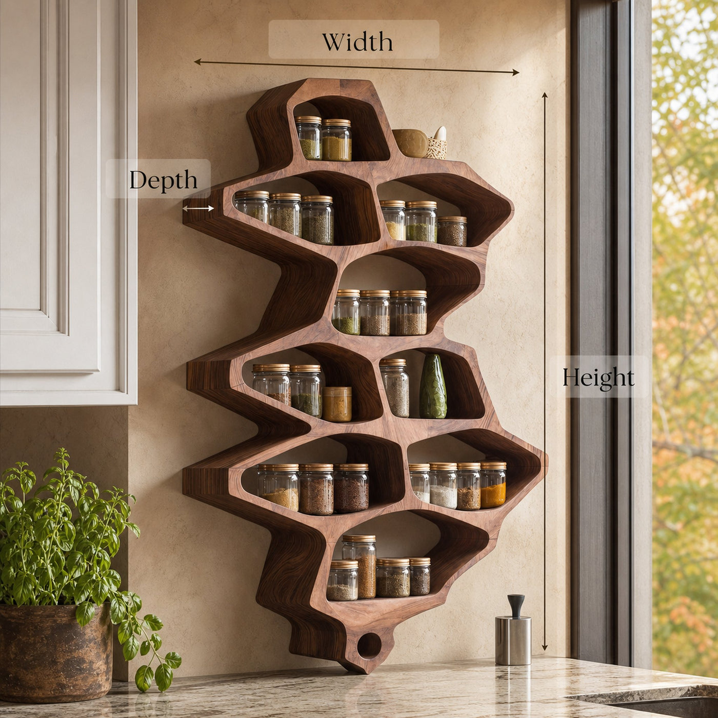 Farmhouse Style Spice Storage Cabinet For Kitchen Use - product view 6