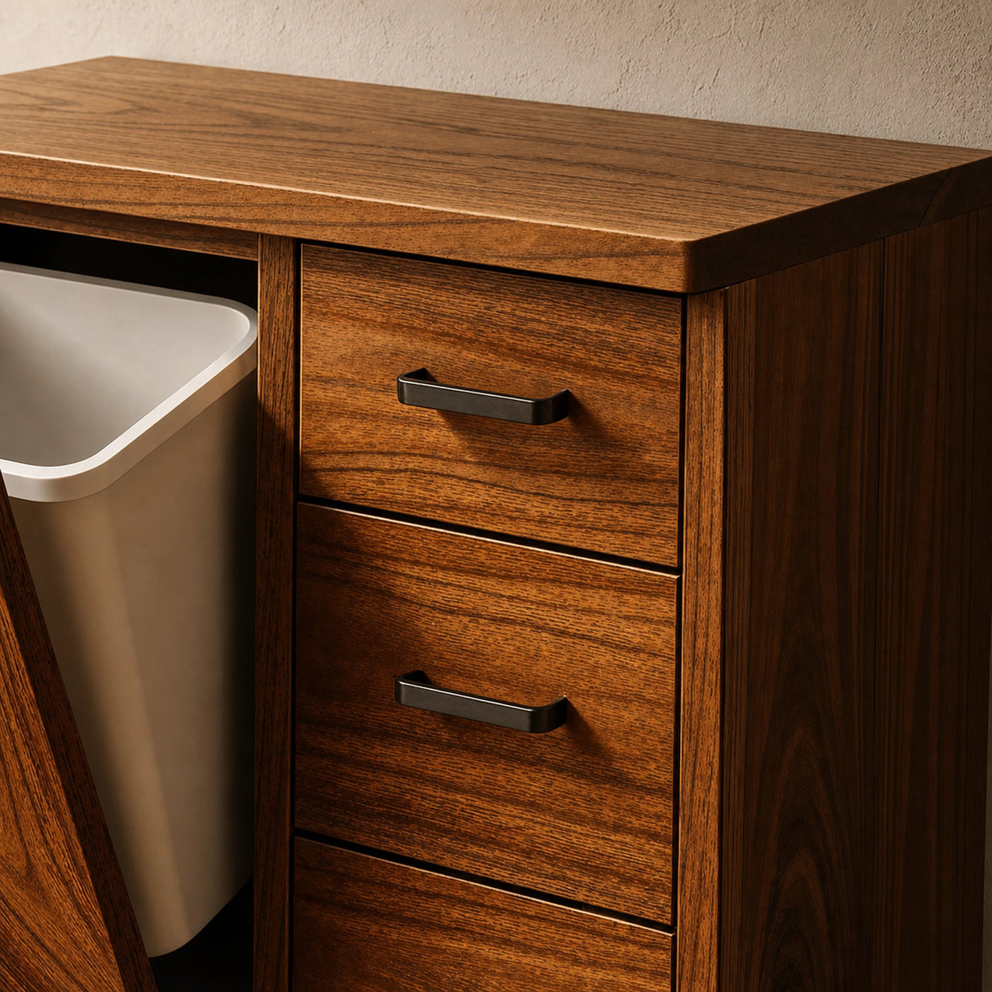 Farmhouse Tilt Out Waste Bin For Rustic Dining Room Look - product view 6