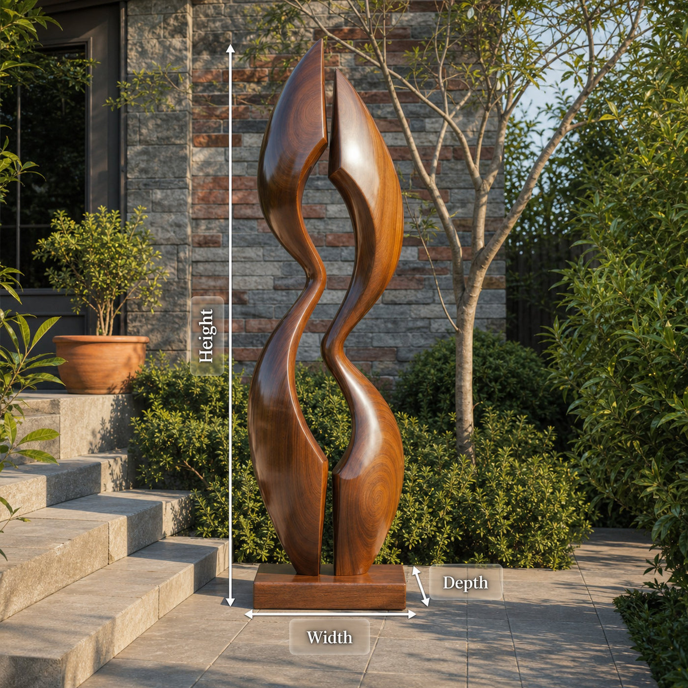 Farmhouse Wood Sculpture Decor For Outdoor Patio - product view 8