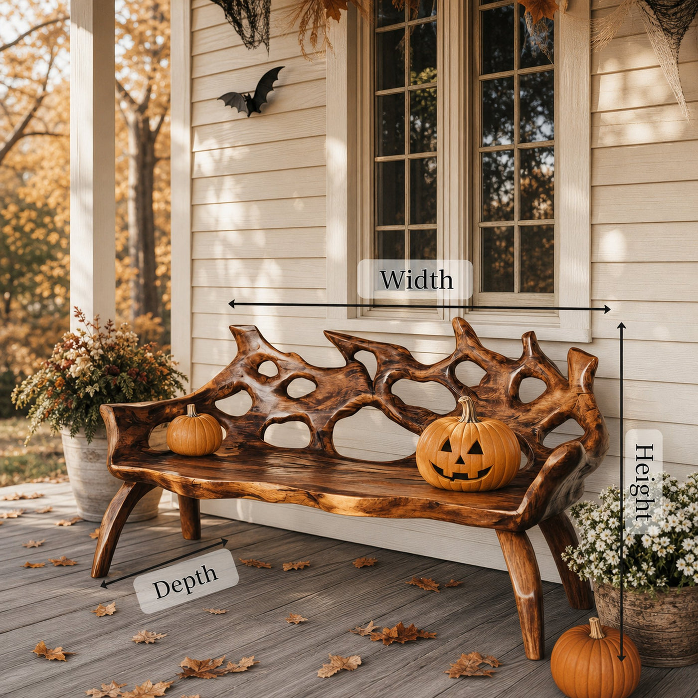 Farmhouse Wooden Bench For Cozy Living Room Furniture Ideas - product view 6