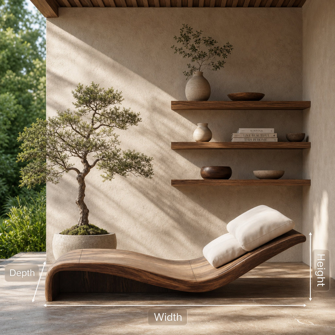 Farmhouse Wooden Daybed For Patio Furniture Outdoor Decor - product view 6