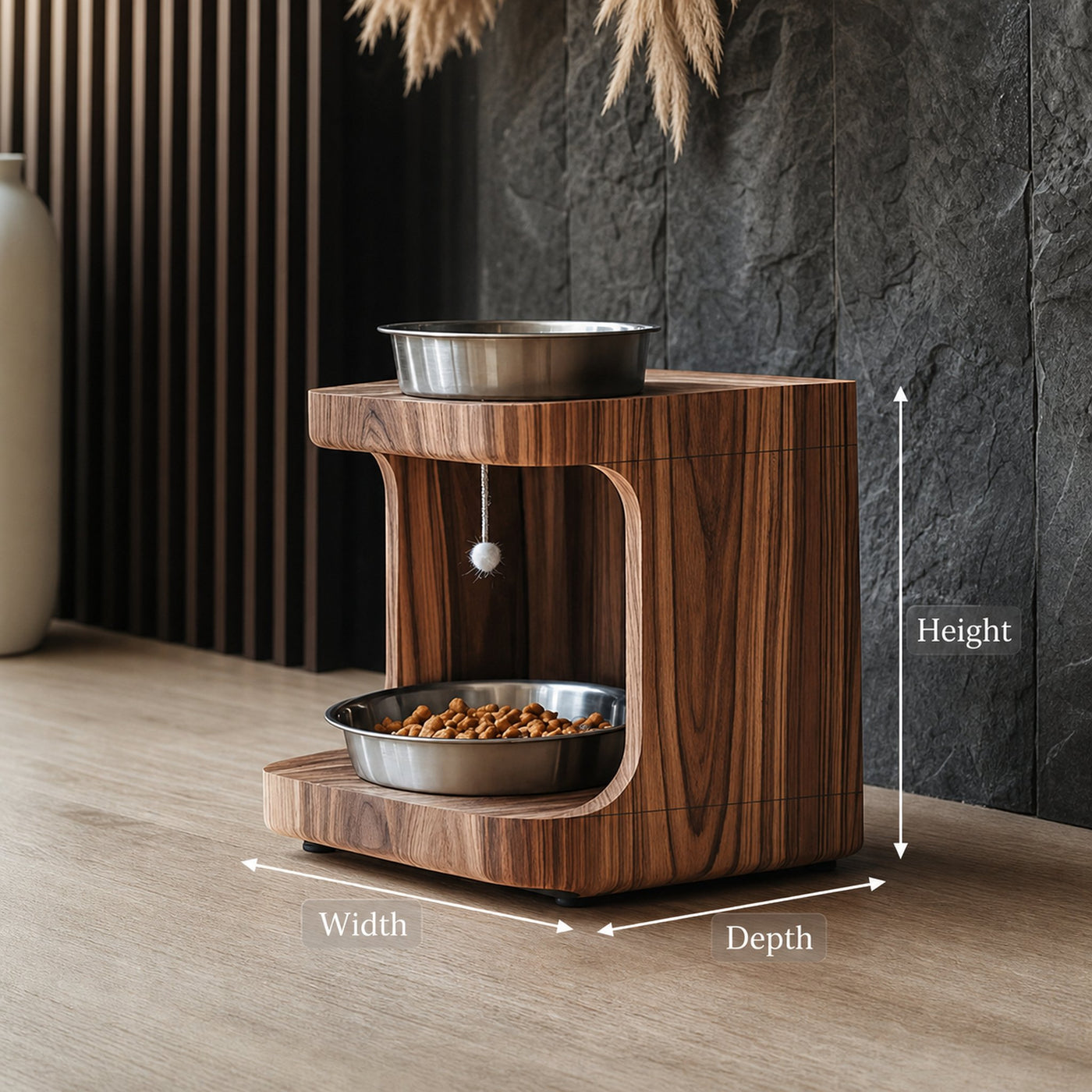 Farmhouse Wooden Feeding Stand For Small Dogs - product view 8