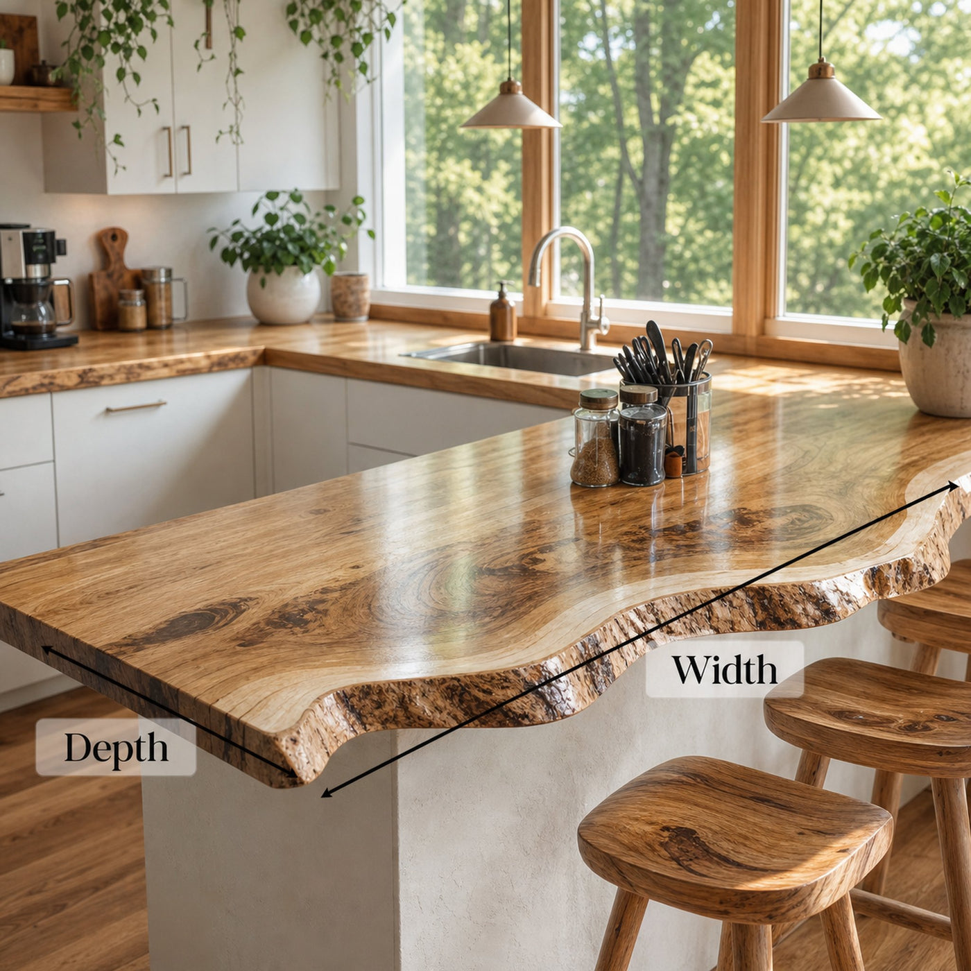 Farmhouse Wooden Kitchen Countertop For Stylish Home Decor - product view 6