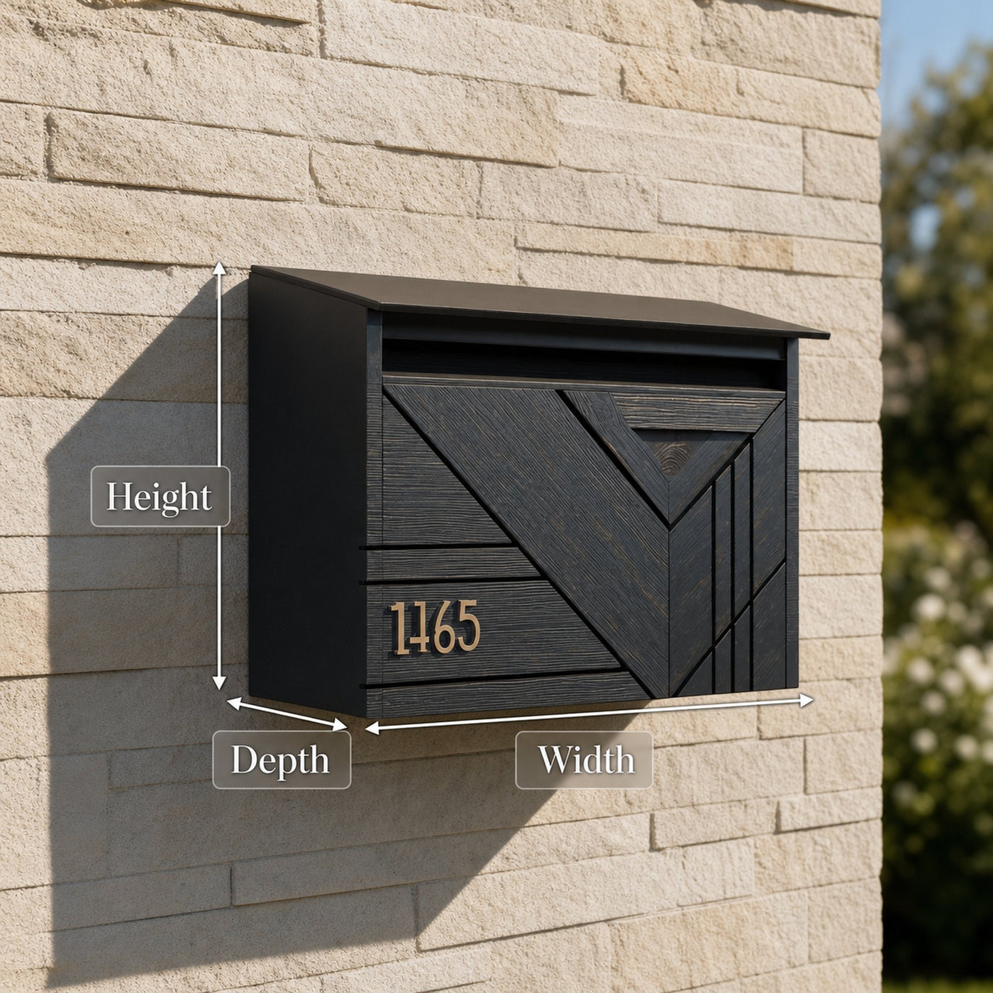 Farmhouse Wooden Sculpture Mailbox For Outdoor Patio Furniture Accent - product view 8
