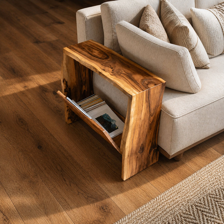 Farmhouse Wooden Side Table For Rustic Home Style