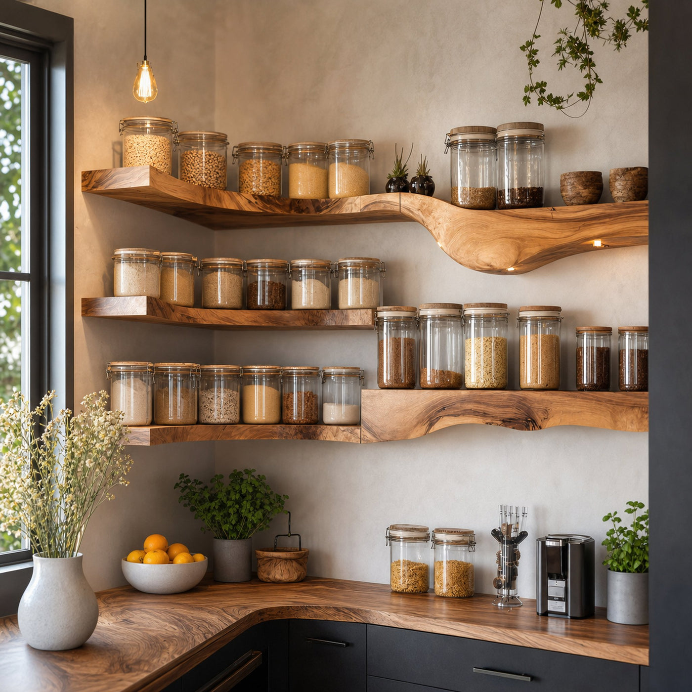 Farmhouse Wooden Spice Organizer For Entryway Storage