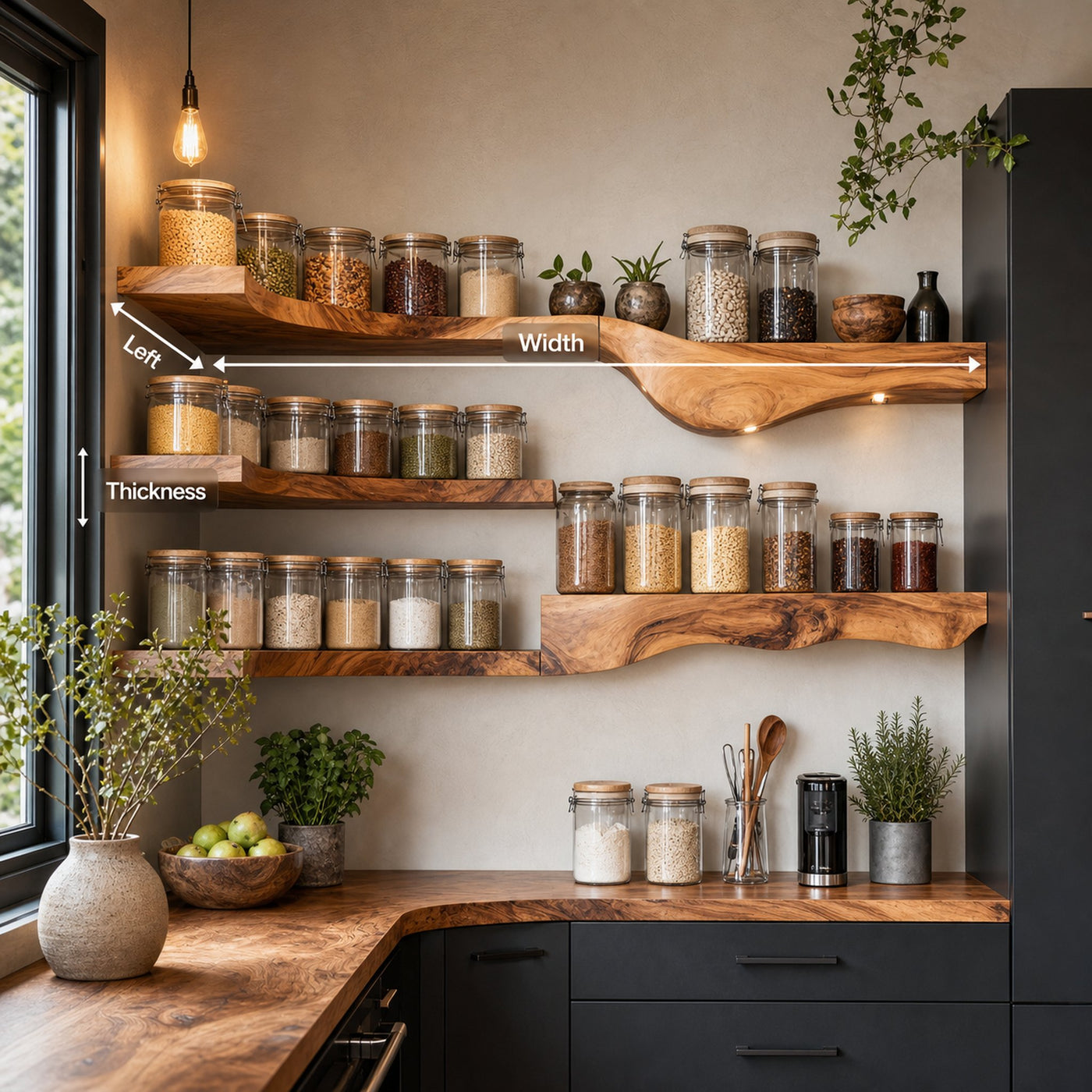 Farmhouse Wooden Spice Organizer For Entryway Storage - product view 8