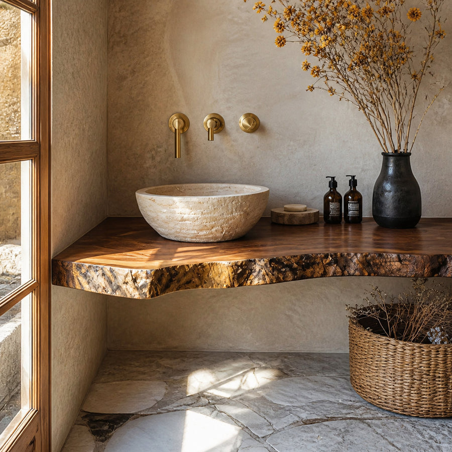 Farmhouse Wooden Vanity For Bathroom Decor