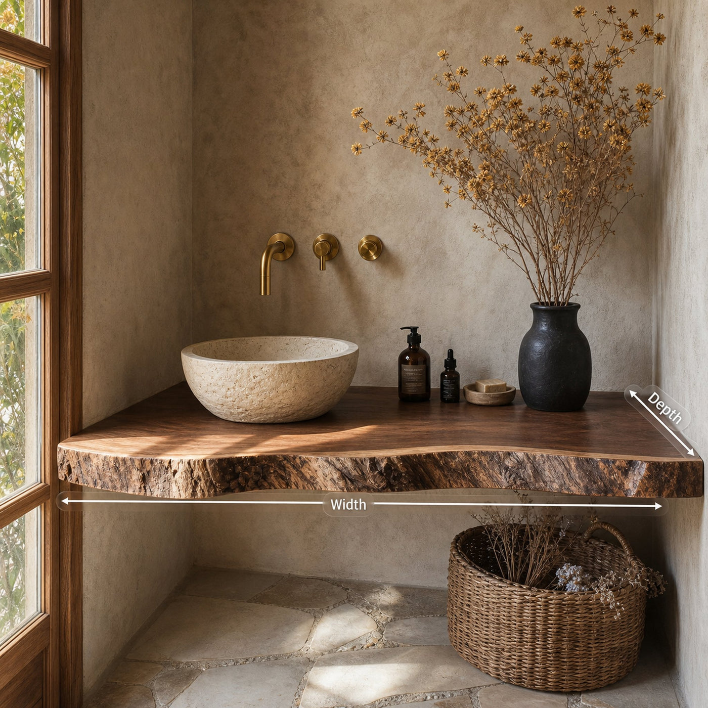 Farmhouse Wooden Vanity For Bathroom Decor - product view 8