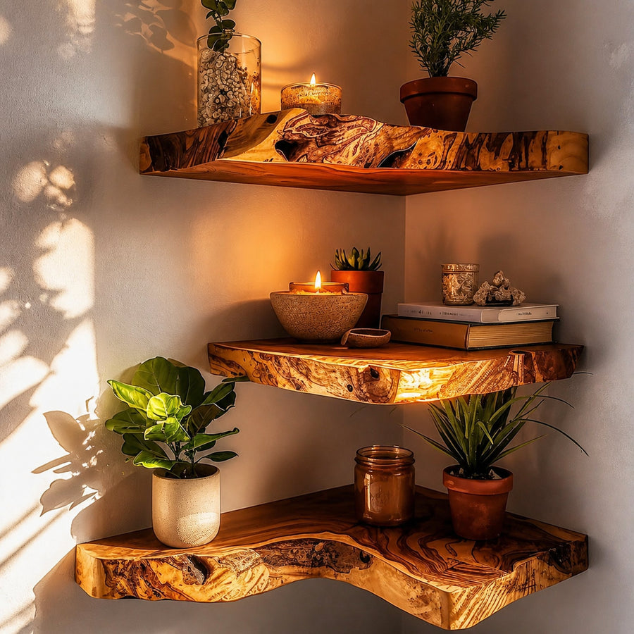 Floating Shelf Mid Century Bookcase