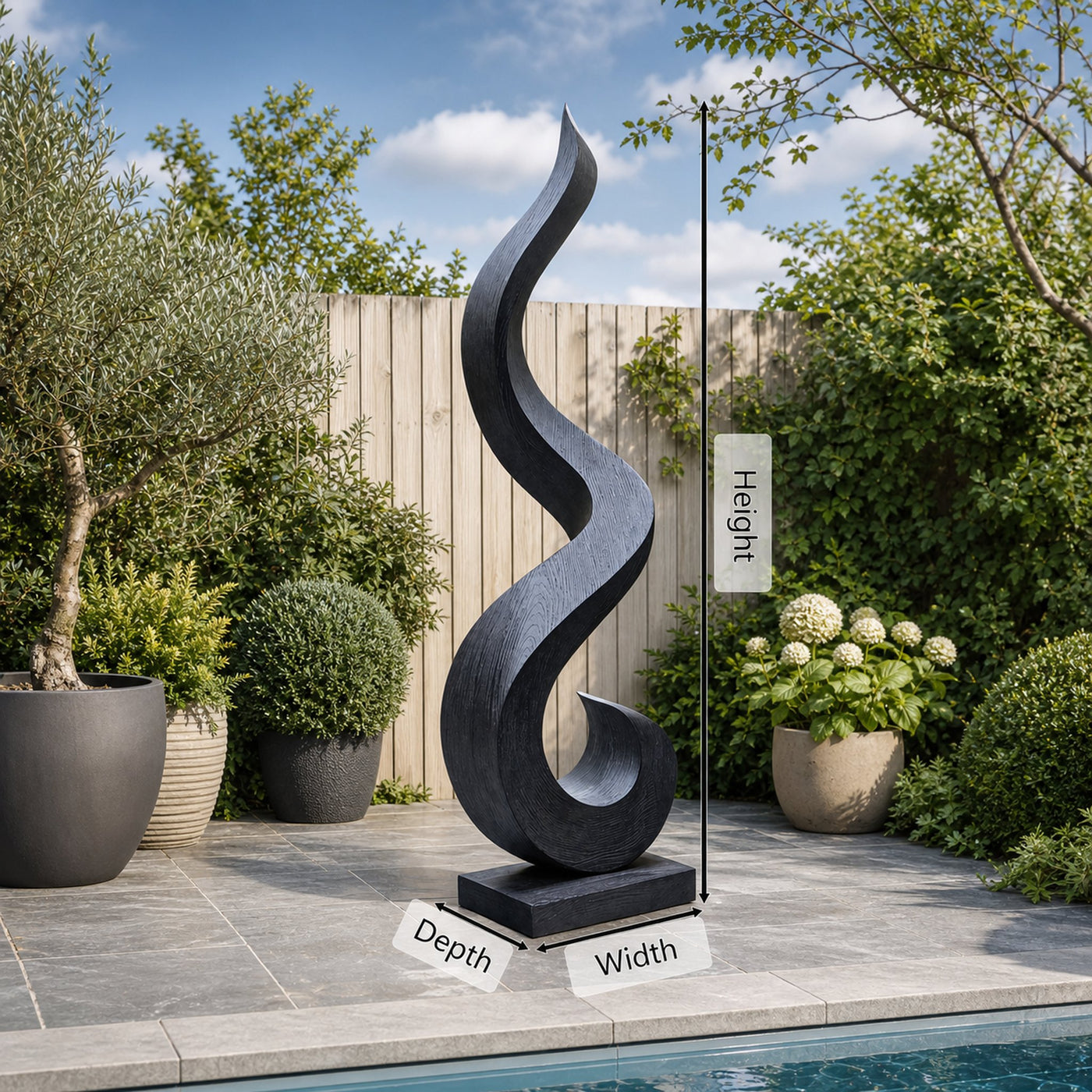 Handcrafted 3D Wood Art For Garden Focal Point Design - product view 6