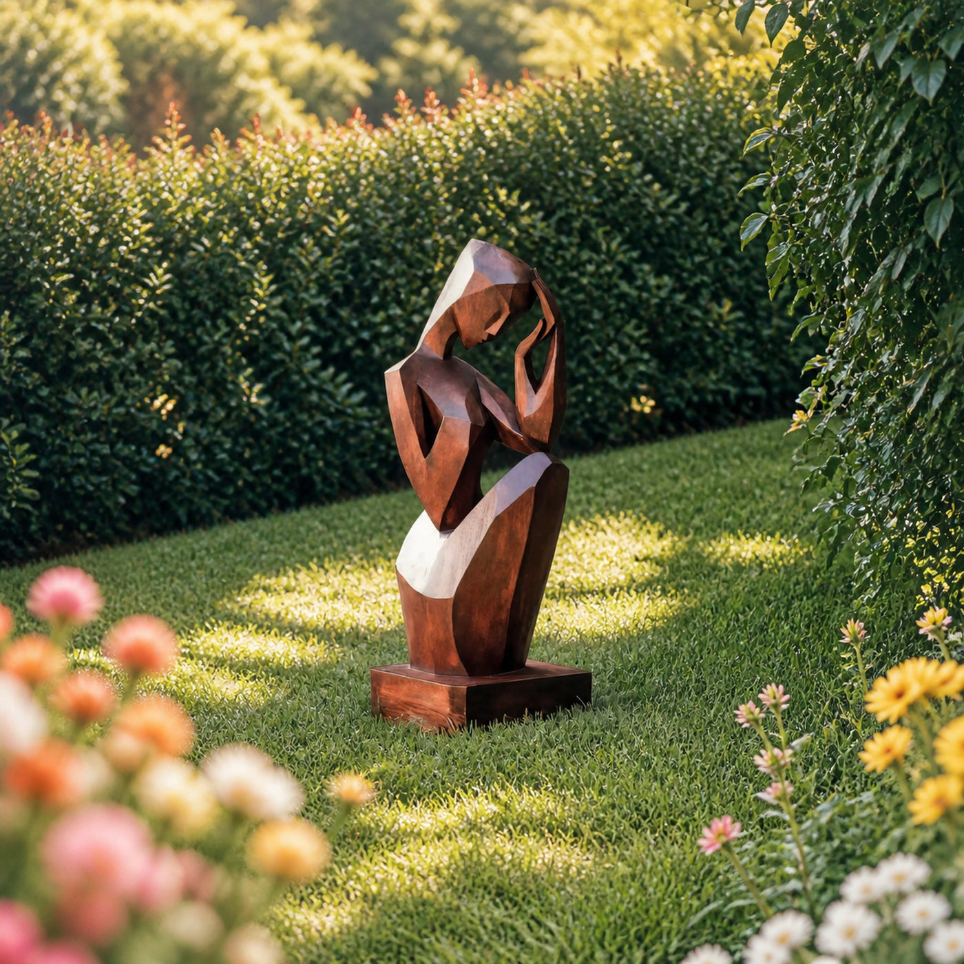 Handcrafted 3D Wood Art For Outdoor Nature Theme Setting