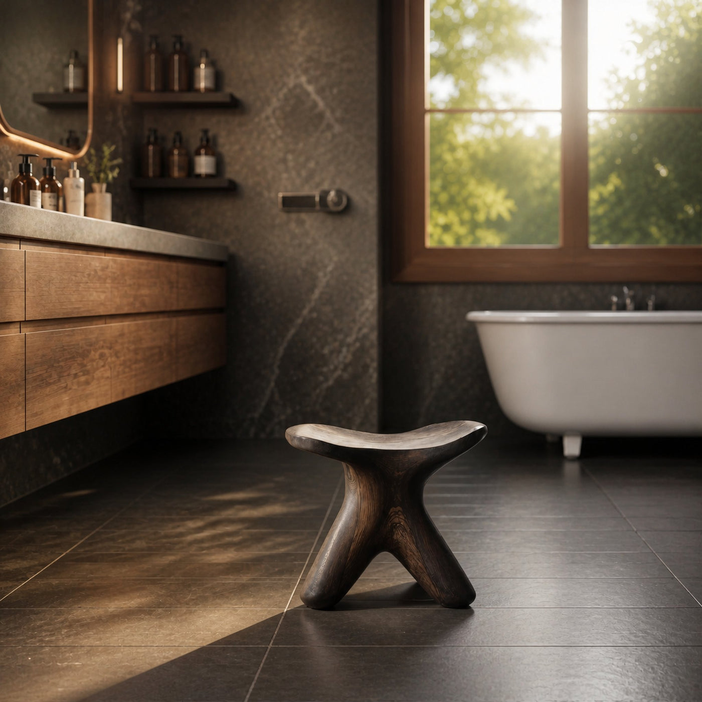 Handcrafted Bath Seat For Stylish Bathroom Furniture