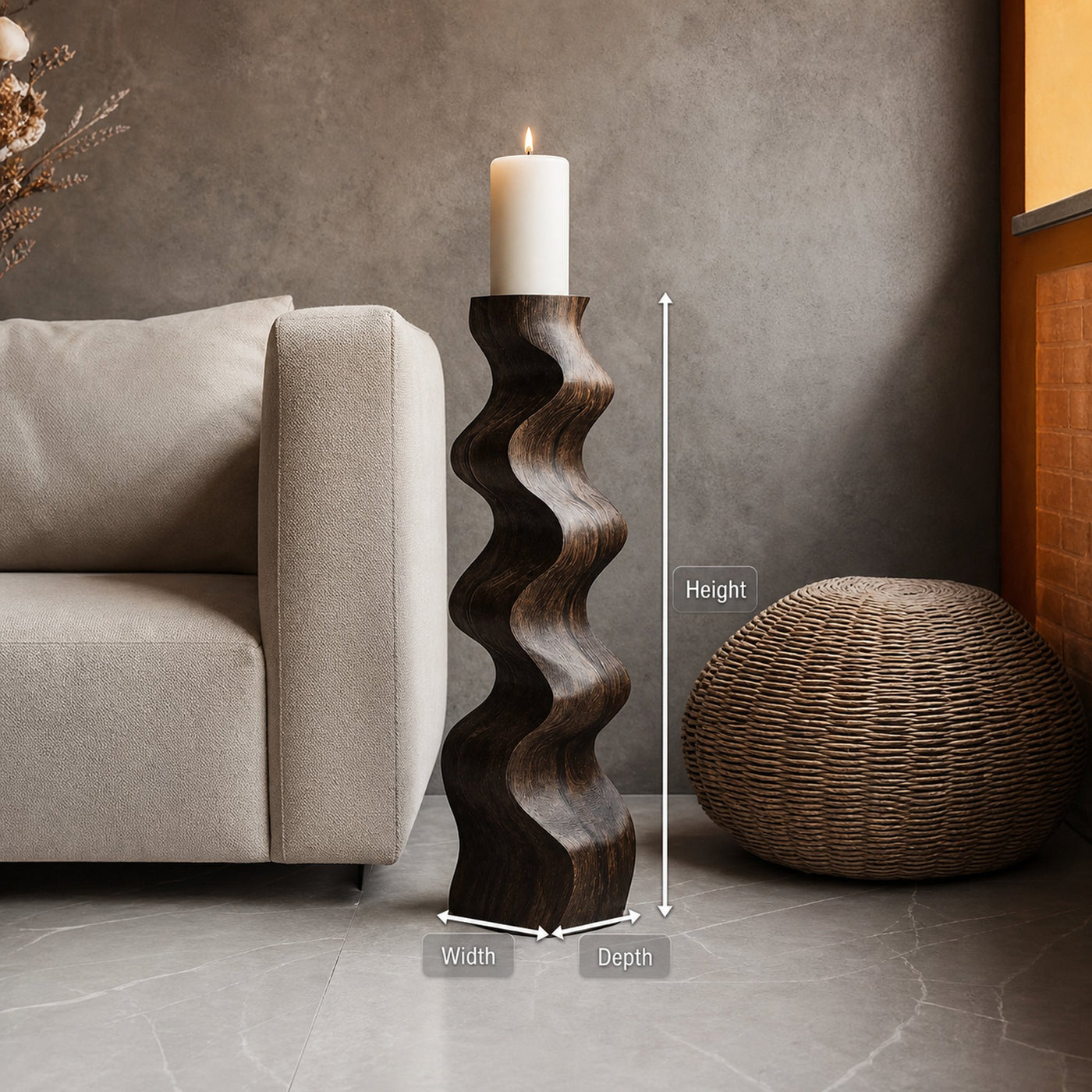Handcrafted Candle Stand For Furniture Accent Display - product view 8
