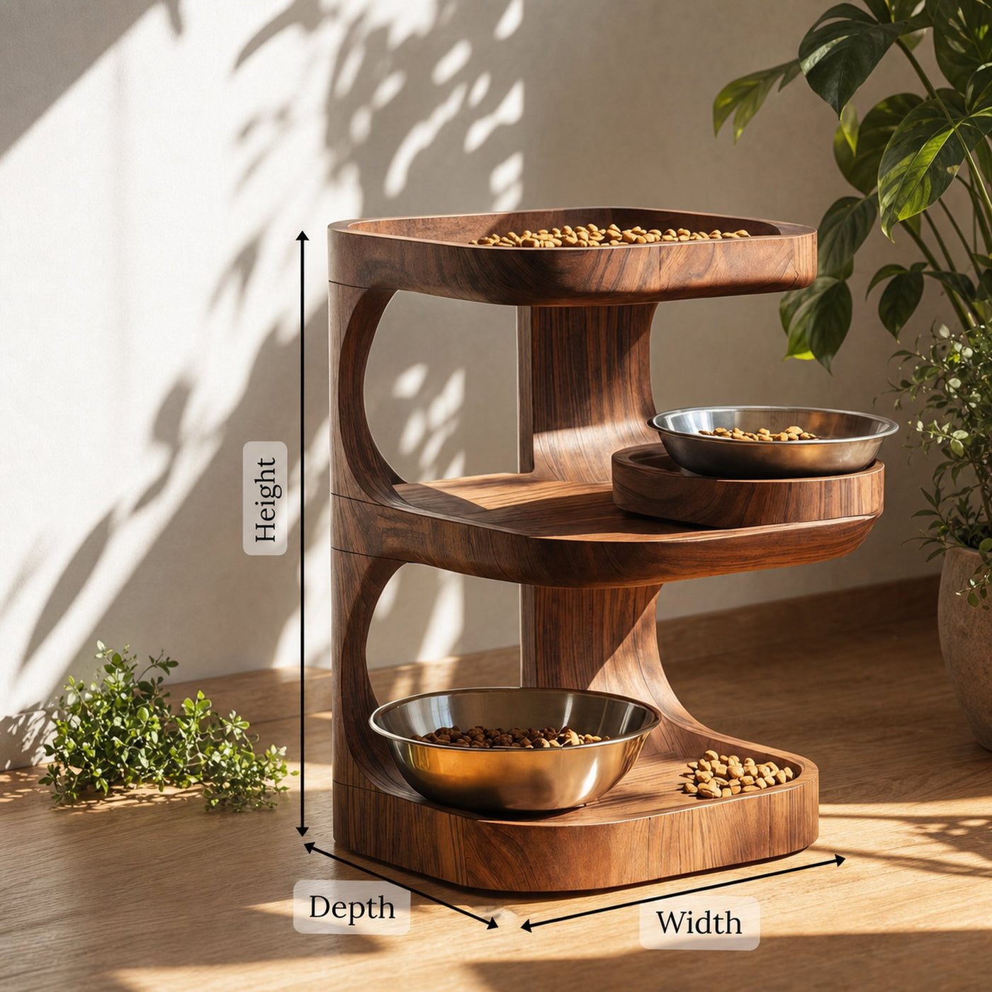 Handcrafted Dog Feeding Stand For Kitchen Design - product view 6