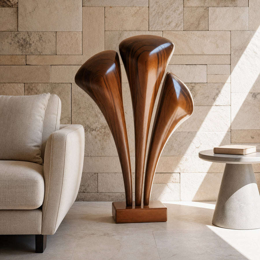 Handcrafted Large Wooden Sculpture For Garden Landscape