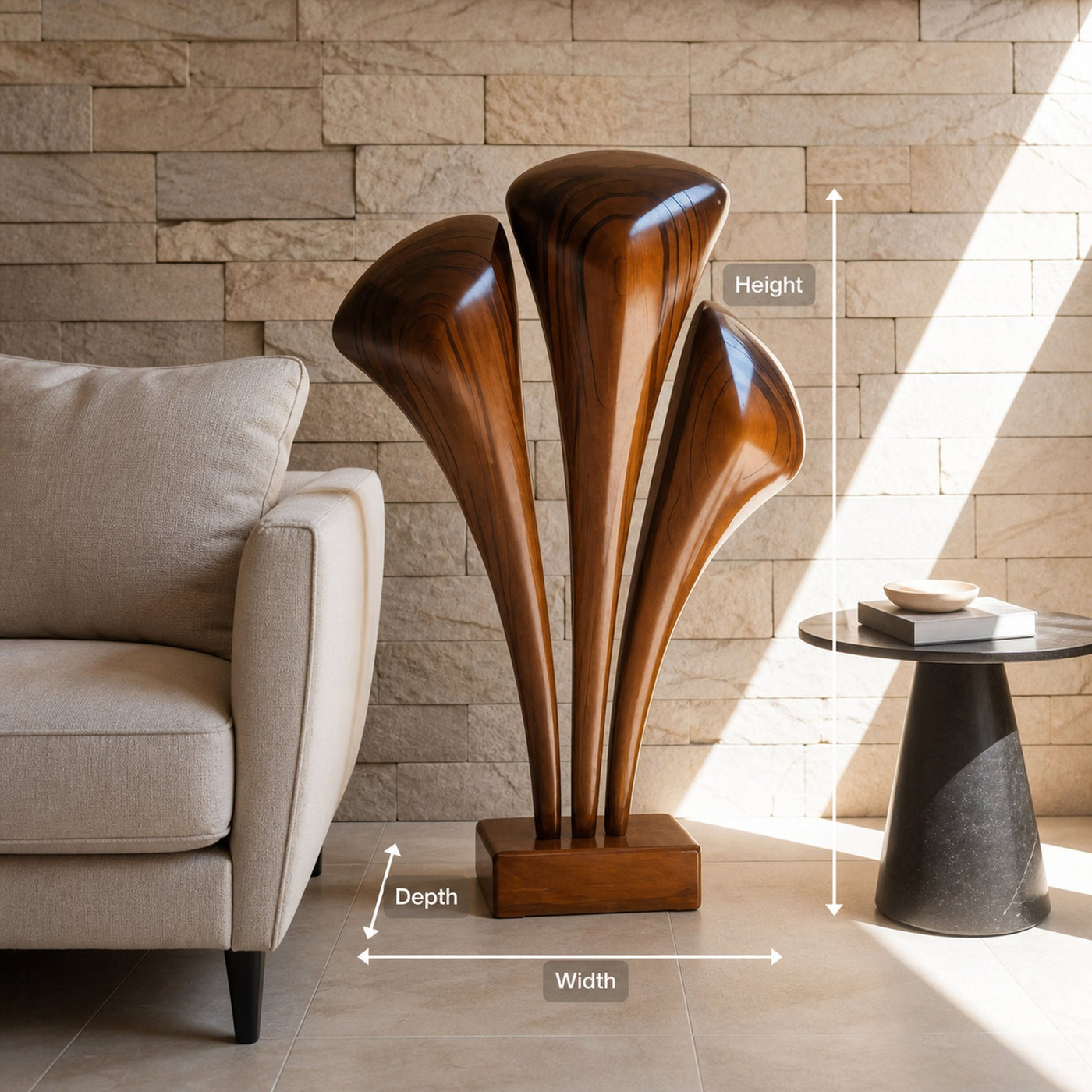 Handcrafted Large Wooden Sculpture For Garden Landscape - product view 8