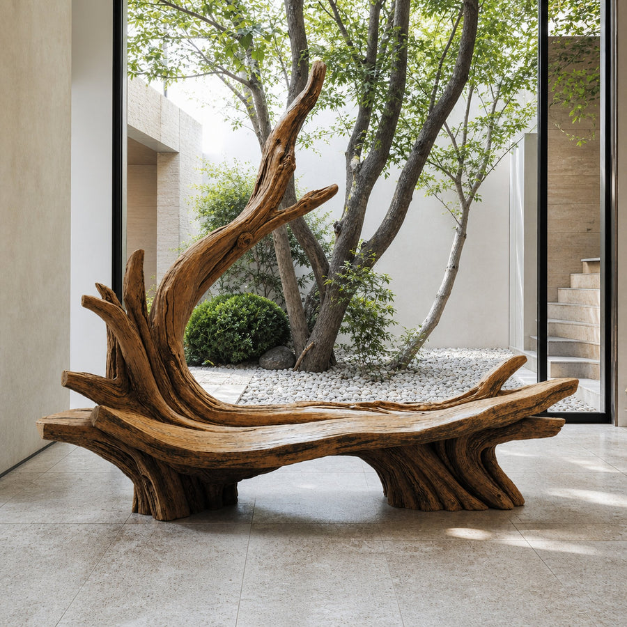 Handcrafted Live Edge Bench For Artistic Patio Designs