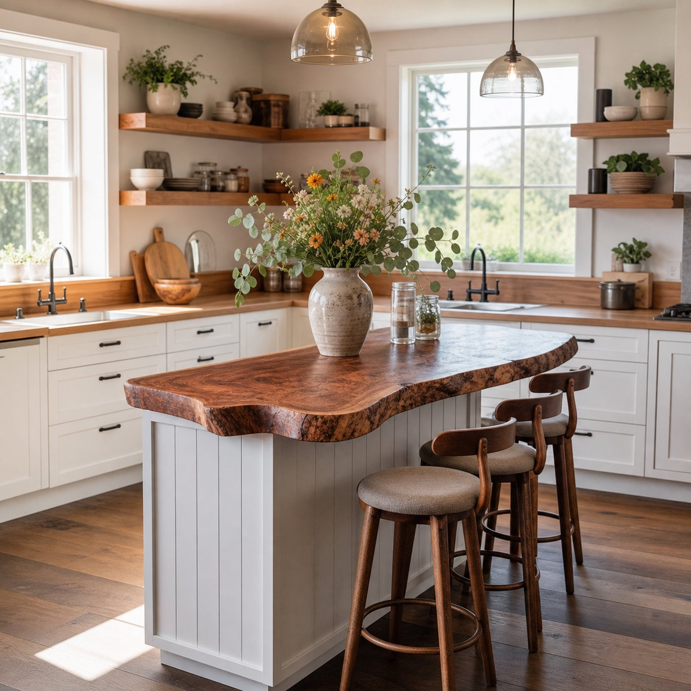 Handcrafted Live Edge Countertop Custom Kitchen Surfaces - product view 6