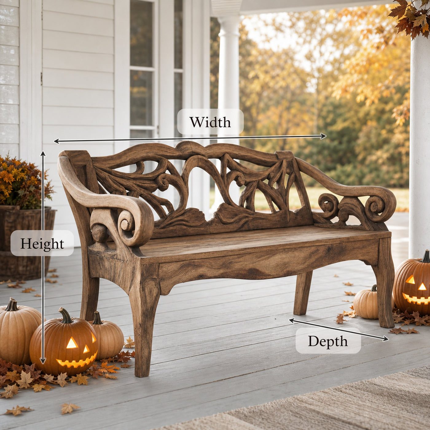Handcrafted Live Edge Outdoor Bench For Patio And Outdoor Decor - product view 6
