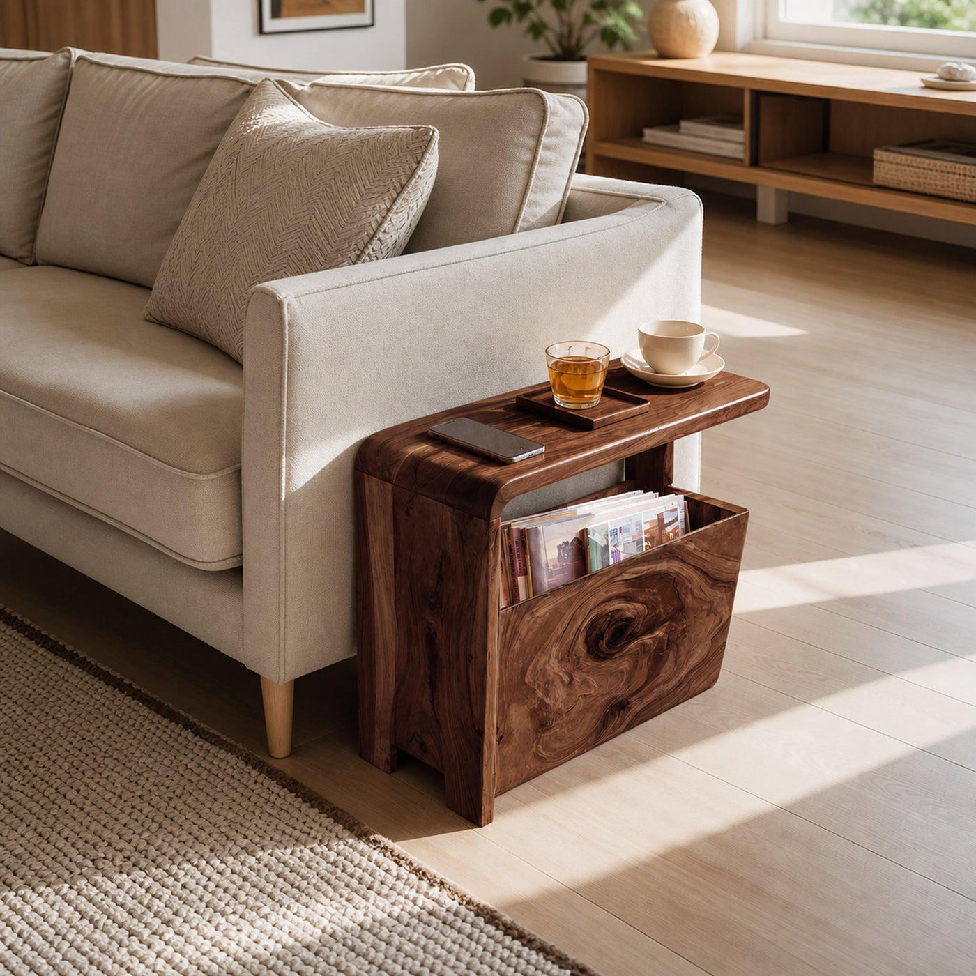Handcrafted Live Edge Side Table For Elegant Furniture - product view 7