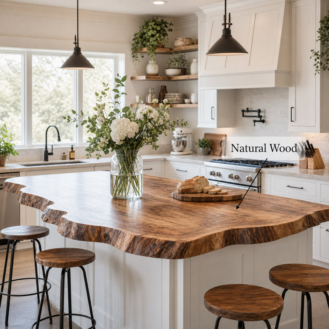 Handcrafted Live Edge Tabletop For Dining Room Furniture - product view 6
