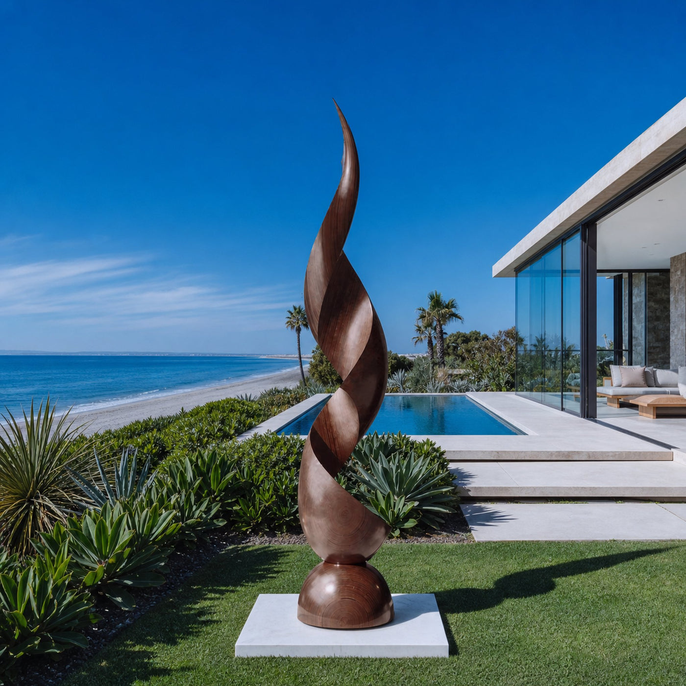 Handcrafted Organic Contemporary Landscape Sculpture For Office Decor - product view 7