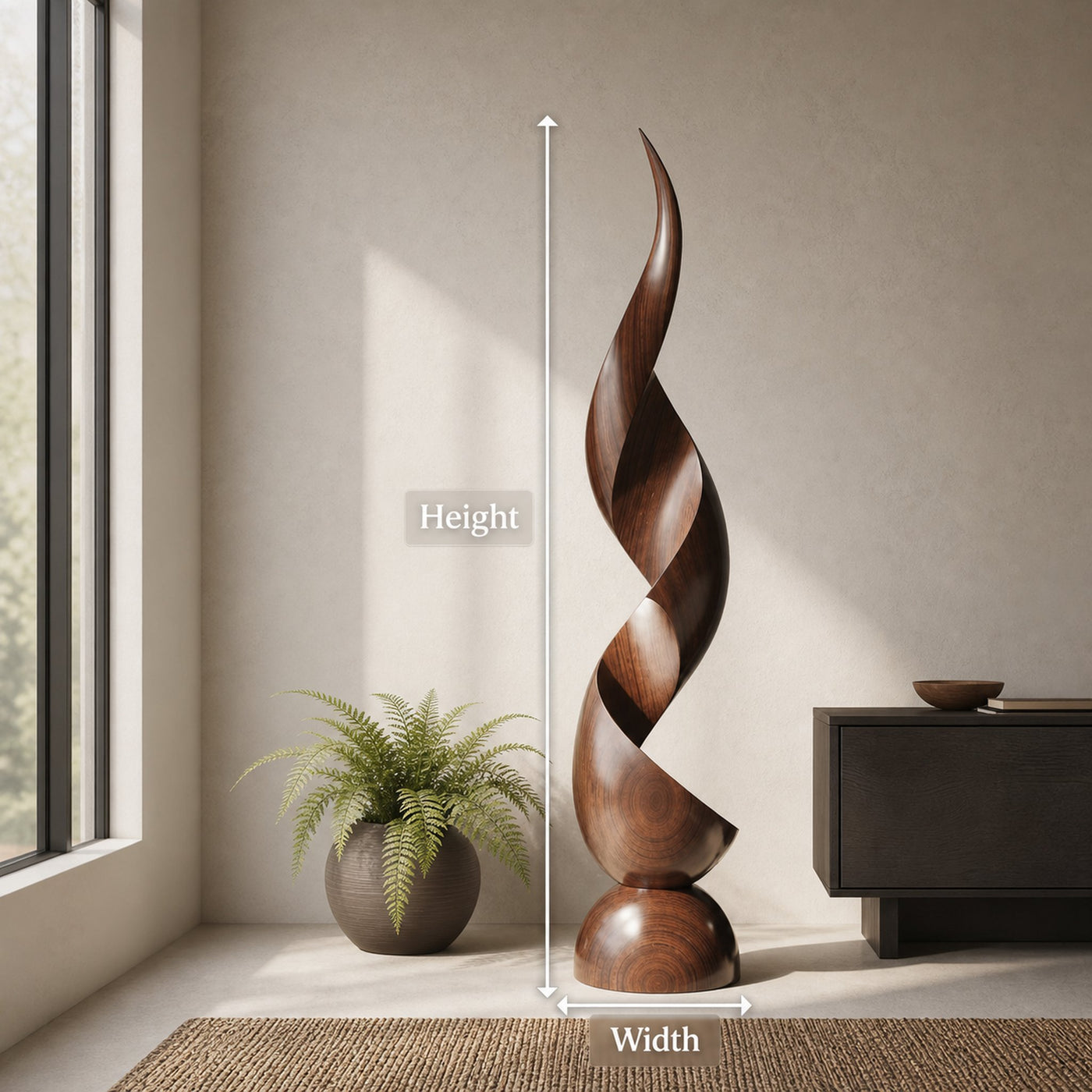 Handcrafted Organic Contemporary Landscape Sculpture For Office Decor - product view 8